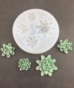 Vedini 4 cavity Lotus Shape Chocolate Fondant Mold I 3D Different Size Flower Silicone Cupcake Mould I for DIY Handmade Sugarcraft Cake Décor Candy Cookies Muffin Soap Resin Candle Making JKB 5097