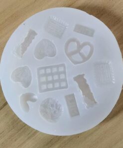 Vedini Biscuit Mix shape Fondant Mold Chocolate Chip Cookie Cheese Mold Baking Tool Fondant Liquid Silicone Mold jkb 4978A