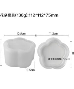 Vedini Round hexagonal storage box mold diy crystal drop glue geometric storage box epoxy resin cup silicone mold JKB 5095