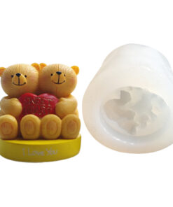 Vedini Paper cup bear teddy candle silicone mold JKB 5085