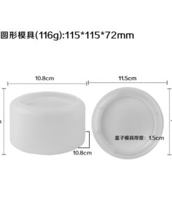 Vedini Round hexagonal storage box mold diy crystal drop glue geometric storage box epoxy resin cup silicone mold JKB 5094