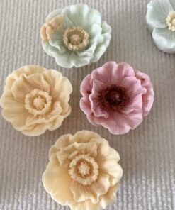 Vedini 3D Poppy Flower Silicone Mold for Candle, Soap, Resin, Clay, Plaster – DIY Handmade Art & Craft Mold 5119