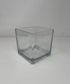 Vedini 4-Pack Clear Square Glass Vase Tapered