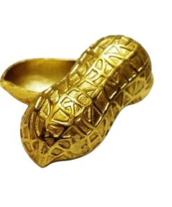Vedini Peanut Dry Fruits Platter in Gold Finish | Dry Fruit Tray | Serving Tray | Snack Tray | Gift Item for Decor Your Home Standard (Groundnut) Electroplating