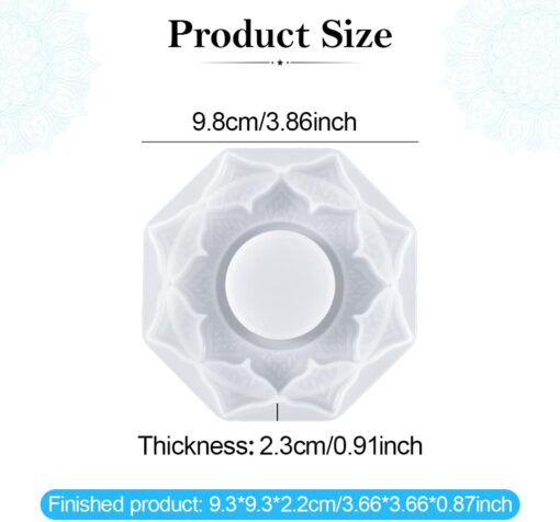 Lotus Blossom Candle Holder Silicone Mold
