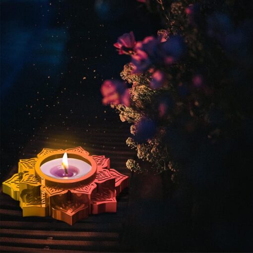 Lotus Blossom Candle Holder Silicone Mold