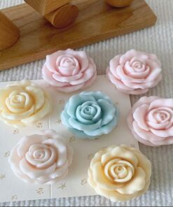Vedini Rose Candle Mold Rose Flower Silicone Molds Rose Flower Candle Molds for Candle Making Aromatherapy Gypsum Candles Clay Craft Candle Home Decorate Mold 5131