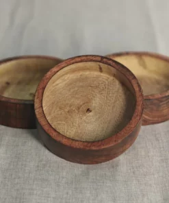 Vedini Round Wooden Bowl 12.5 cm x 12.5 cm