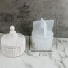 Vertical stripes round flower pot silicone