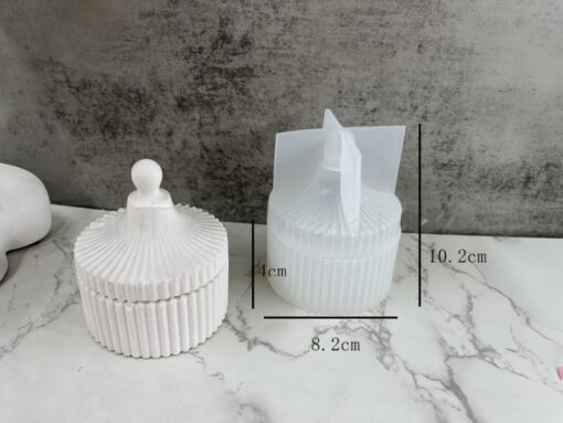 Vertical stripes round flower pot silicone