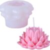 Vedini 3D Lotus Silicone Scented Candle Mold Flower Silicone Mold Aromatherapy Candle Molds for Candle Making Supplies Soap Molds Resin Molds Home Decor AI017 Floral Silicone Molds for Resin Epoxy Cement Gypsum (PACK OF 1) AI017