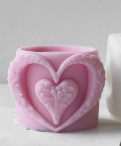 Vedini Love Heart Resin Jar Silicone Molds Cup Molds For Epoxy Resin Cup Pencil Cup Storage Jar Home Decoration